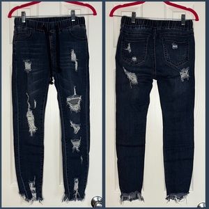 American Bazi, distressed joggers, Worn Once